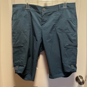 Kuhl | Women’s Shorts Cargo Pockets Blue Bermuda Hiking #6304 Sz 16